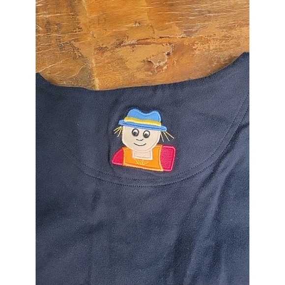 Bechamal Scarecrow Fall Black Embroidered Top - Sz XLarge - Picture 7 of 9